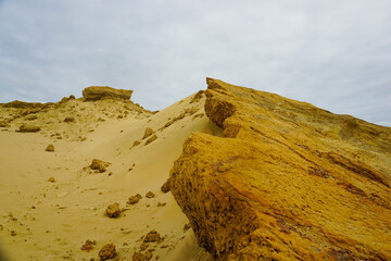 Amazing views of the Giant Sand Dunes, Cape Reinga, New Zealand.