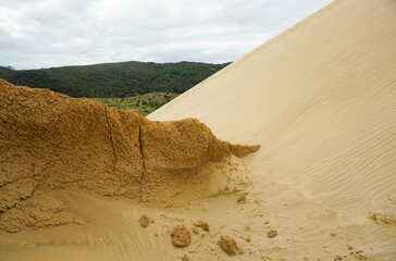 Amazing views of the Giant Sand Dunes, Cape Reinga, New Zealand.