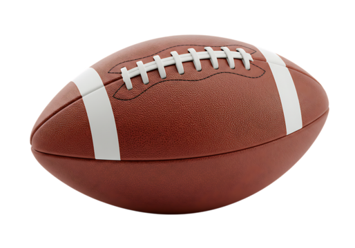 American football isolated on transparent background