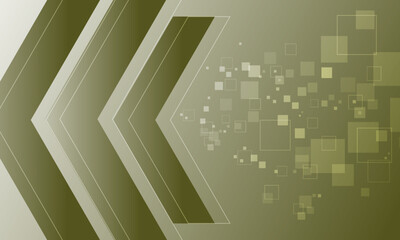 gold green arrow shapes with geometric electronic cyberspace abstract high technology background