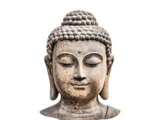Buddha statue with serene expression in a classic meditative pose