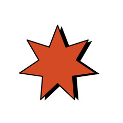 Fototapeta premium Retro futuristic Y2K stars. Vector illustration. 