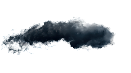 thunder storm cloud on white background