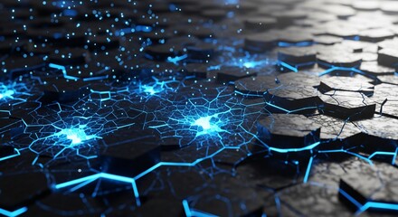 Dynamic digital energy flows through cracked hexagonal grid network