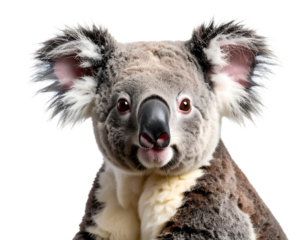 koala on white background
