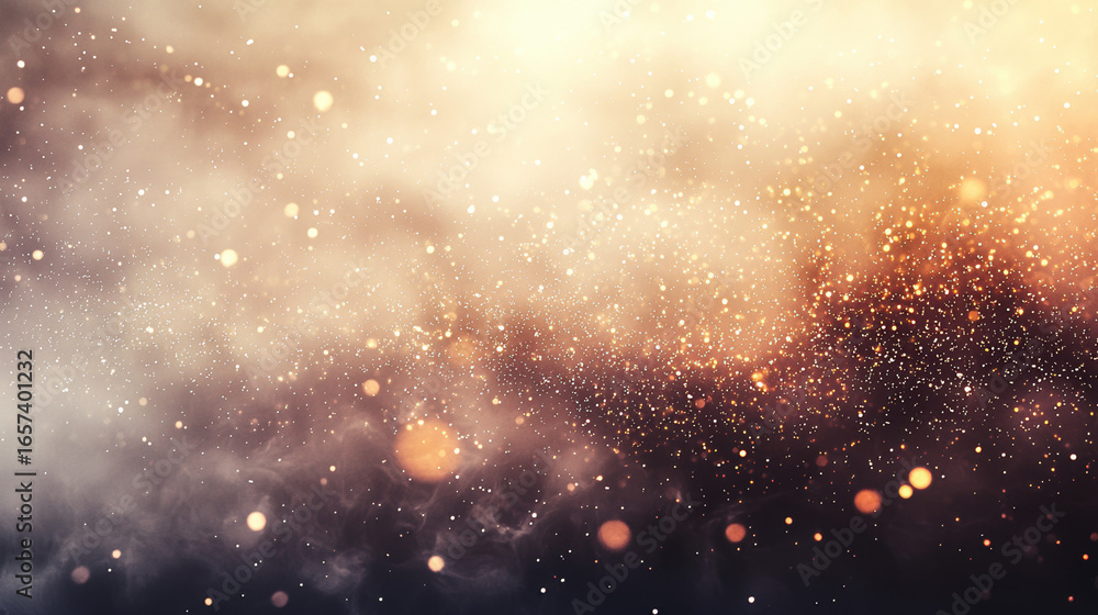Sticker a white background with particles or elements randomly drifting in space.