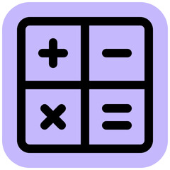 Obraz premium Simple Math Calculator Icon