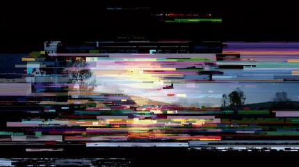 Glitch Art Landscape (2) - Powered by Adobe