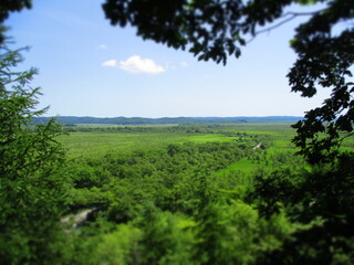 Obraz premium Kushiro Shitsugen National Park, Hokkaido, Japan - Diorama Effect