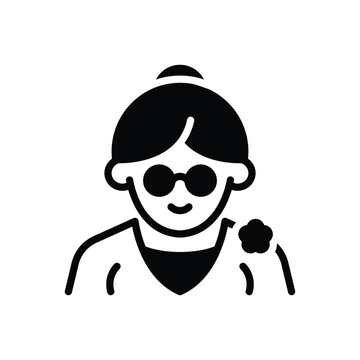 Black solid icon for influencer relations