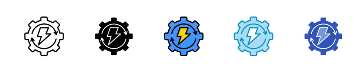 Energy Management  Icon Set Multiple Style Collection