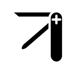 pocket knife glyph icon
