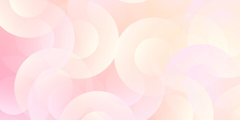 Minimalist abstract banner background, pastel colorful, pink and yellow gradations. Circle effect style geometric simple abstract art