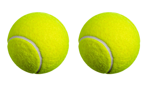 Yellow Tennis Ball Isolated on a Transparent Background PNG