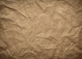 Obraz premium Crinkled light brown paper texture (2)