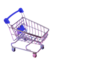 shopping cart isolated on white
