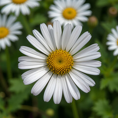 Fototapeta premium Erigeron annuus known as annual fleabane, daisy fleabane, or eastern daisy fleabane