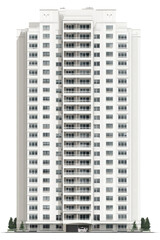 Fototapeta premium High-rise apartment building facade