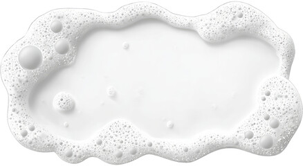 White foam with bubbles on a surface