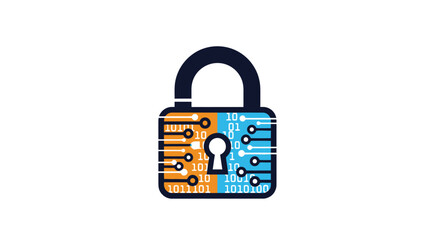 secure your digital assets a modern cybersecurity padlock logo for tech companies websites and apps needing robust data protection