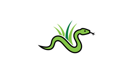 Obraz premium green snake logo design ecofriendly natureinspired branding for environmental businesses farms and organic products