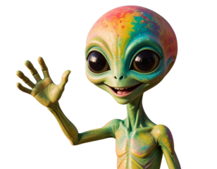 green alien monster vector