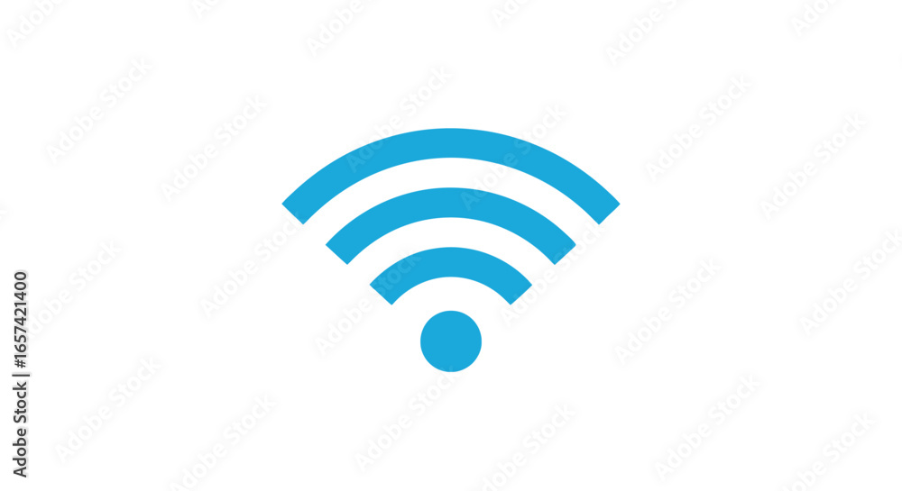 Poster streamlined wifi symbol a clean modern icon for websites apps and presentations needing a simple hig