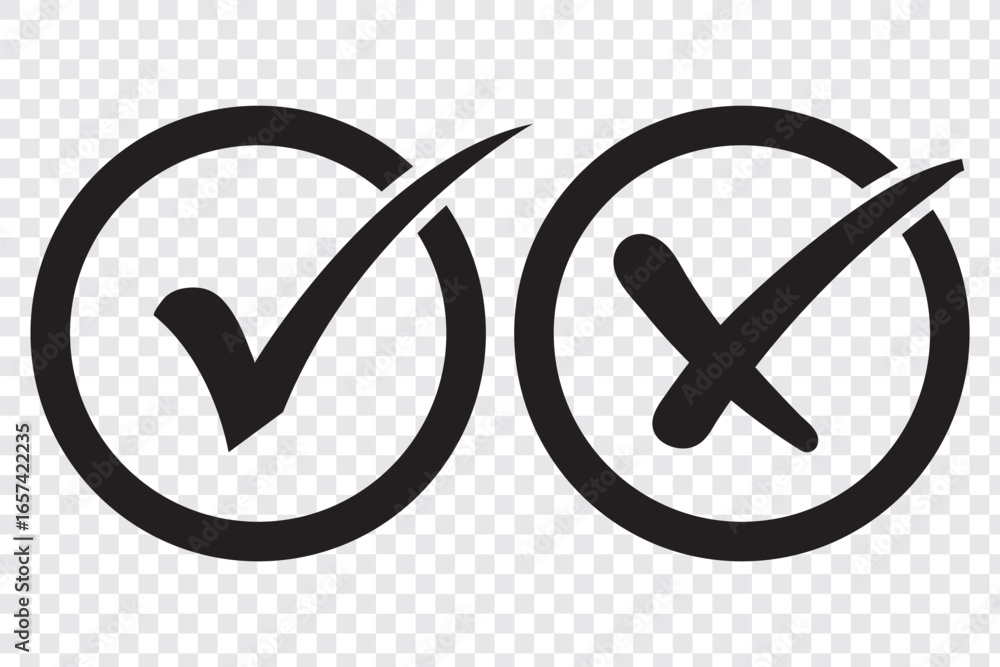 Poster tick mark with checkbox icon. green checkmark sign for app, ui, website. vector illustration on tran