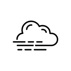 Black line icon for fog