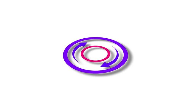 Circular Arrow Vector Animate 4K on Green Screen.