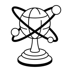 A drawing style icon representing sundial

