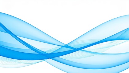 Obraz premium Abstract blue wave design with flowing light and curves