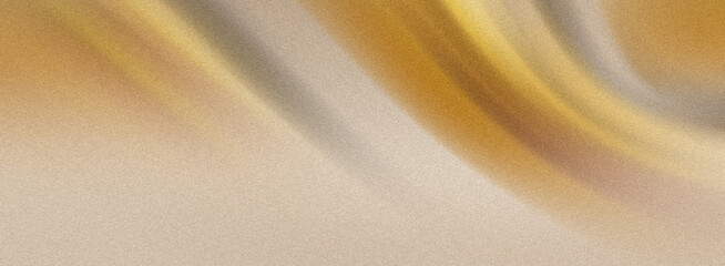 Soft diagonal waves of gold, beige, and brown create an abstract background texture with a smooth,...