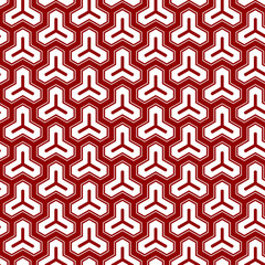 日本の伝統的な紋様素材。毘沙門亀甲のシームレスな和風デザイン素材。