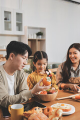 Family spends their free time together