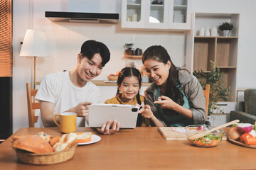 Family spends their free time together