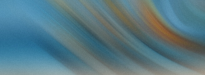 A dynamic abstract background with blurred blue and gold waves creates a sense of motion and artistic expression