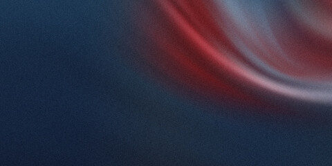 An abstract background with blurred red and white waves creates a sense of motion and artistic expression