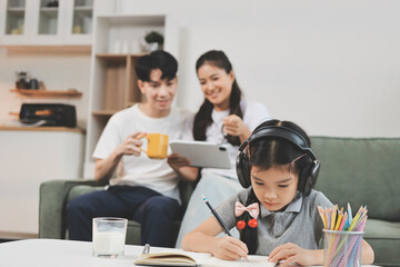 Family spends their free time together