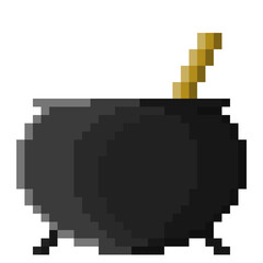 Fototapeta premium Halloween Large Cauldron 32 bit Pixel Art Style