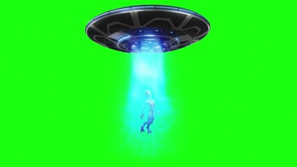 UFO or alien spaceship hovering on green screen. Ufo flying saucer green screen footage alien spaceship chroma key stock ufo green screen background. Sci fi portal - Powered by Adobe