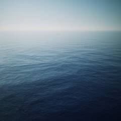 Obraz premium Serene ocean view under a clear blue sky