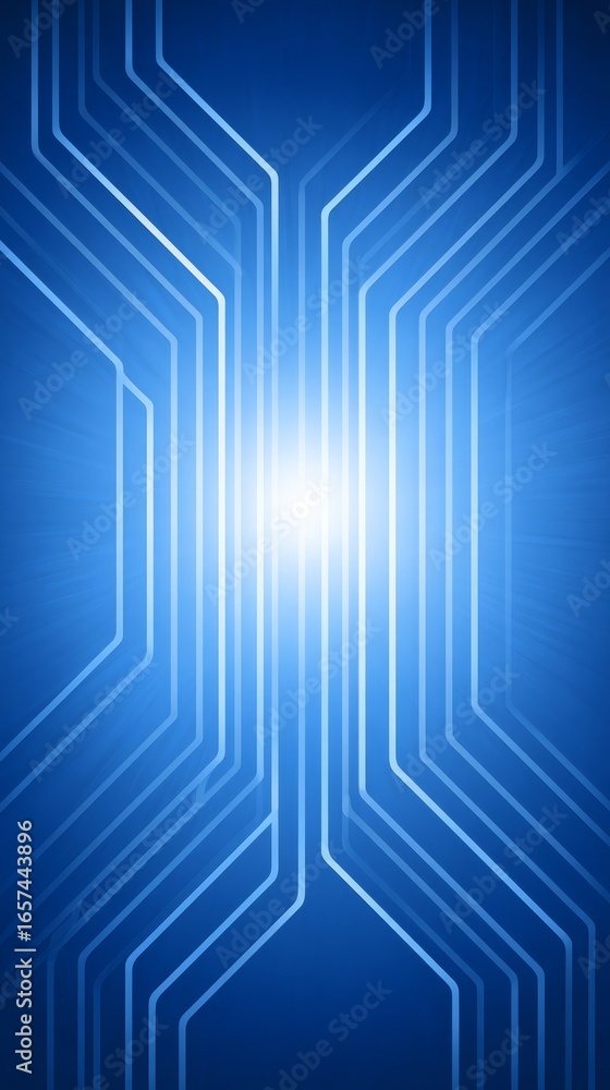 Poster futuristic abstract technology background with glowing particles and connected data points. a dynami