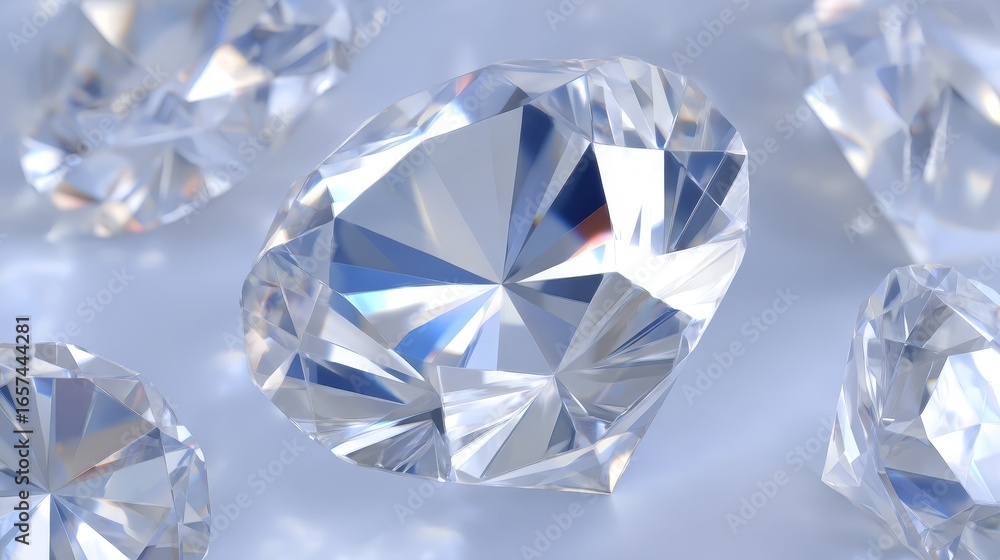 Poster a visually stunning abstract backdrop featuring a multitude of sparkling precious gems scattered ran