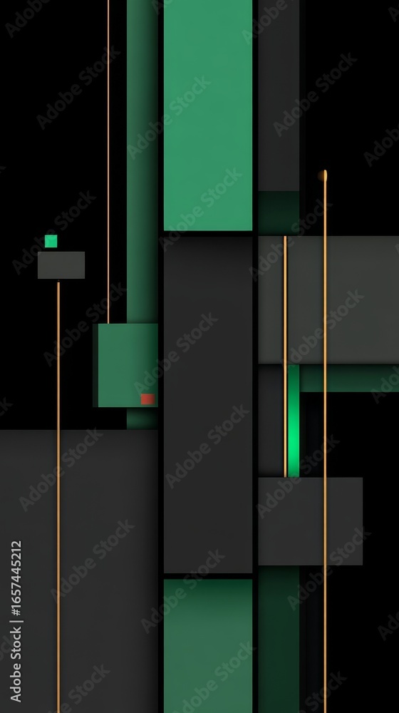 Aufkleber a stunning green and black abstract painting featuring dynamic brushstrokes and a complex interplay 
