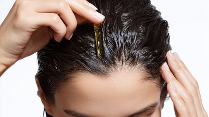 Nourish your hair with essential oil for a vibrant, healthy shine and luxurious, radiant beauty