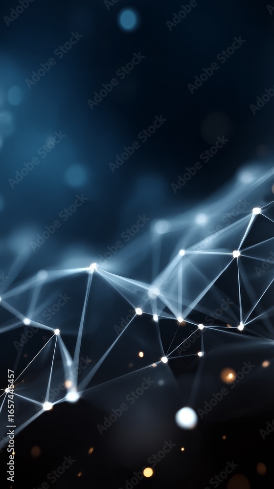 Poster abstract low poly geometric landscape digital art rendering with minimalist polygon shapes and vibra
