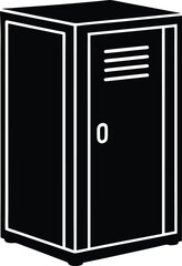 Locker Silhouette Vector Art Illustration