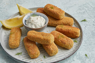 Fish sticks with remoulade