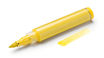 yellow marker isolated on white